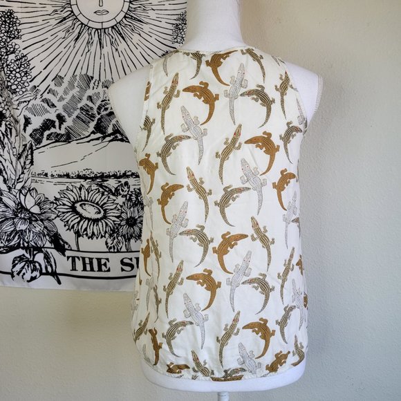 SZ 2 H&M Crocodile Tank Top Blouse - Picture 5 of 6